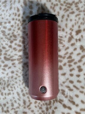 Starbucks Metallic Rose Red Travel Tumbler with Black Lid